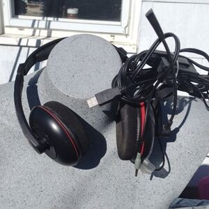 Turtle Beach Ear Force p11 Black and Red USB Headset NWOT